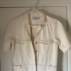 & other stories cream jumpsuit